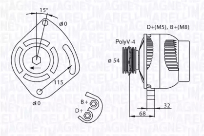 Генератор MAGNETI MARELLI 063321872010