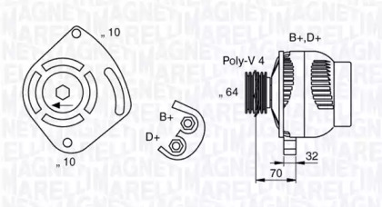 Генератор MAGNETI MARELLI 063321919010