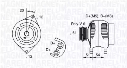 Генератор MAGNETI MARELLI 063321862010