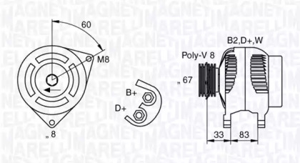 Генератор MAGNETI MARELLI 063321753010