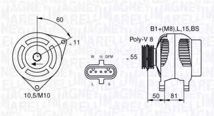 Генератор MAGNETI MARELLI 063535550050