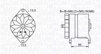 Генератор MAGNETI MARELLI 063536895380