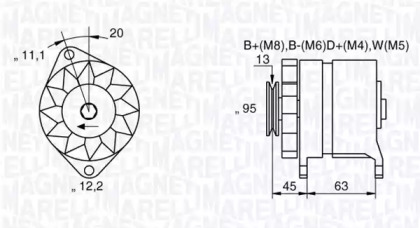 Генератор MAGNETI MARELLI 063534690370