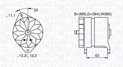 Генератор MAGNETI MARELLI 063534690480