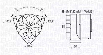 Генератор MAGNETI MARELLI 063534699820