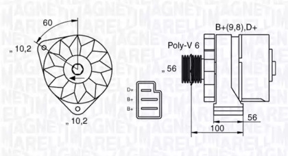 Генератор MAGNETI MARELLI 063534893260