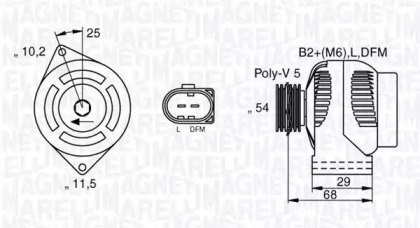 Генератор MAGNETI MARELLI 063532250200