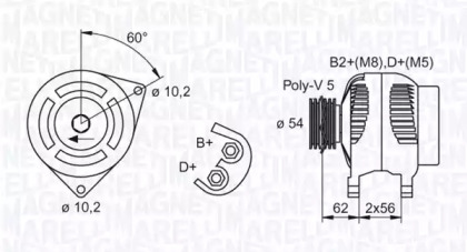 Генератор MAGNETI MARELLI 063532250220