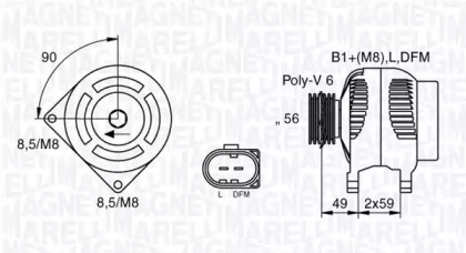 Генератор MAGNETI MARELLI 063533250010