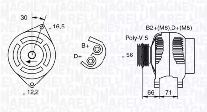 Генератор MAGNETI MARELLI 063533250590