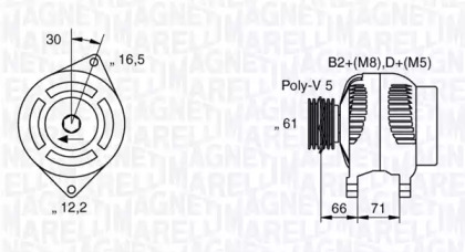 Генератор MAGNETI MARELLI 063534150120