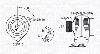 Генератор MAGNETI MARELLI 063534150230