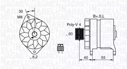 Генератор MAGNETI MARELLI 063532611010