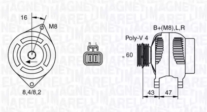 Генератор MAGNETI MARELLI 063532613010