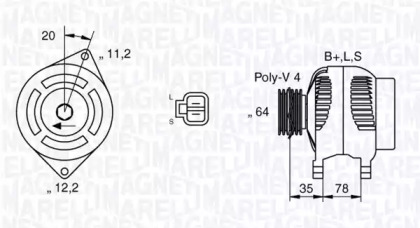 Генератор MAGNETI MARELLI 063532615010