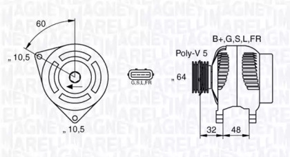 Генератор MAGNETI MARELLI 063532618010