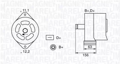 Генератор MAGNETI MARELLI 063320025010