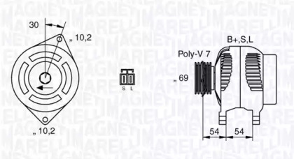 Генератор MAGNETI MARELLI 063532627010