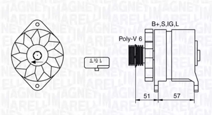 Генератор MAGNETI MARELLI 063532631010