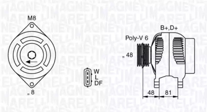 Генератор MAGNETI MARELLI 063532632010