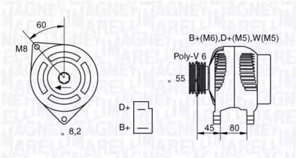 Генератор MAGNETI MARELLI 063321042010