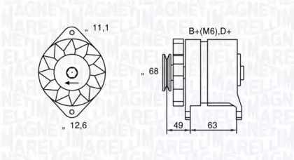 Генератор MAGNETI MARELLI 063321041010