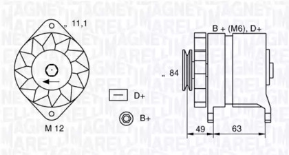 Генератор MAGNETI MARELLI 063321044010