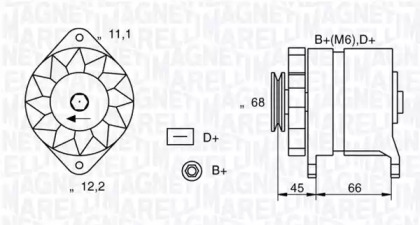 Генератор MAGNETI MARELLI 063321011010