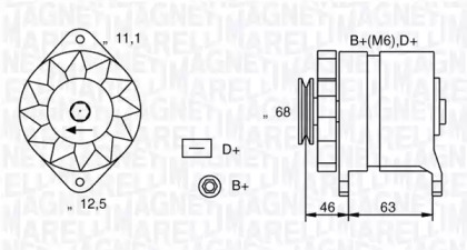 Генератор MAGNETI MARELLI 063321021010