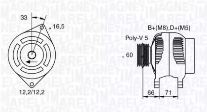 Генератор MAGNETI MARELLI 063321340010