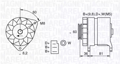 Генератор MAGNETI MARELLI 054022581010