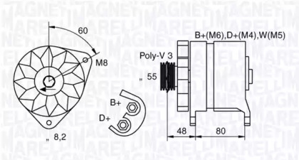 Генератор MAGNETI MARELLI 054022585010