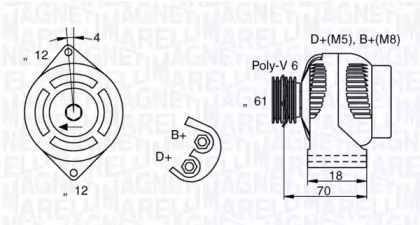 Генератор MAGNETI MARELLI 063377004010