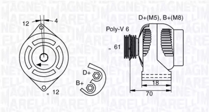 Генератор MAGNETI MARELLI 063377005010