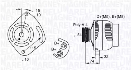 Генератор MAGNETI MARELLI 063377011010