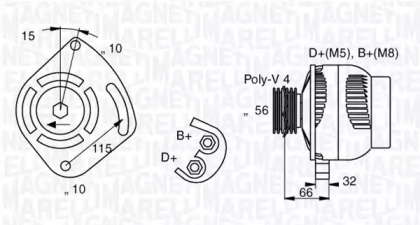 Генератор MAGNETI MARELLI 063377012010