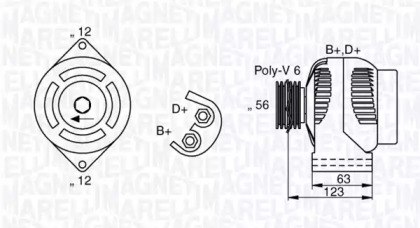 Генератор MAGNETI MARELLI 063377026010