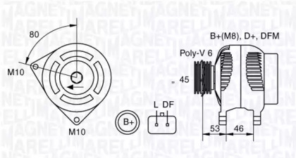 Генератор MAGNETI MARELLI 063377300010