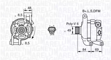 Генератор MAGNETI MARELLI 063377417010