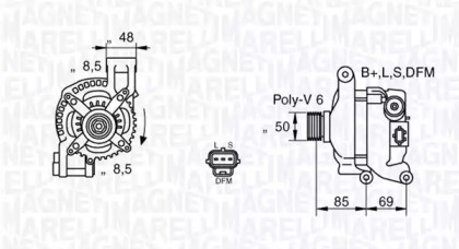 Генератор MAGNETI MARELLI 063377420010