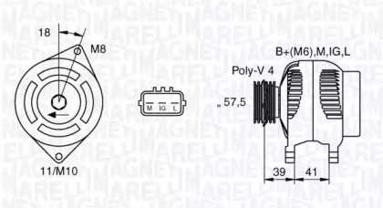 Генератор MAGNETI MARELLI 063377428010