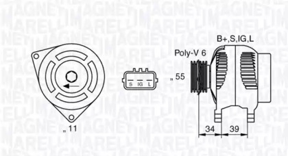 Генератор MAGNETI MARELLI 063377430010