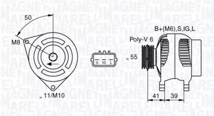 Генератор MAGNETI MARELLI 063377431010