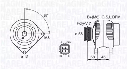 Генератор MAGNETI MARELLI 063377435010