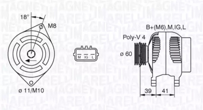 Генератор MAGNETI MARELLI 063377438010