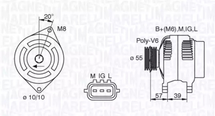 Генератор MAGNETI MARELLI 063377439010