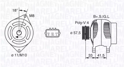 Генератор MAGNETI MARELLI 063377442010