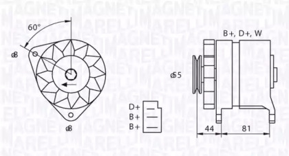 Генератор MAGNETI MARELLI 054022656010