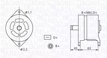 Генератор MAGNETI MARELLI 063320060010