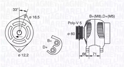 Генератор MAGNETI MARELLI 063321606010